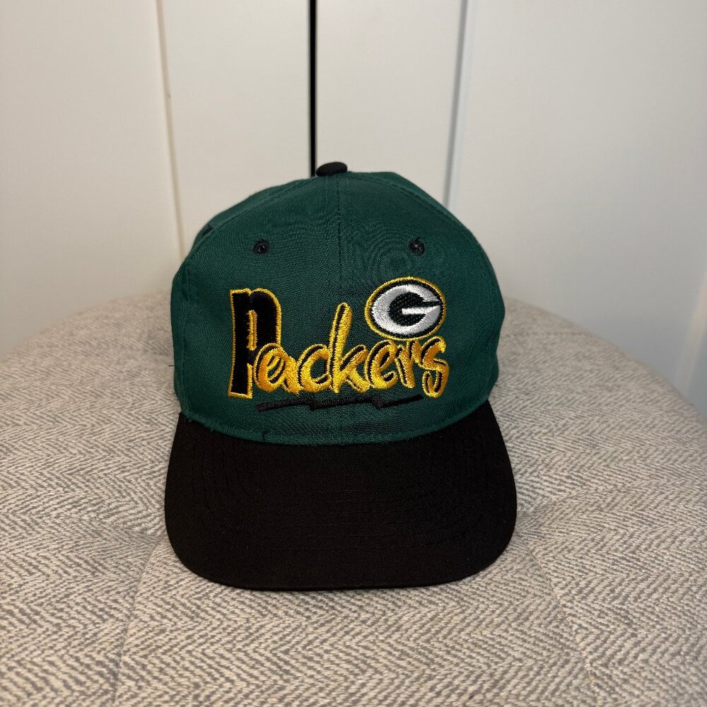 Vintage 90's GCC NFL Green Bay Packers Logo Snapback Hat Cap